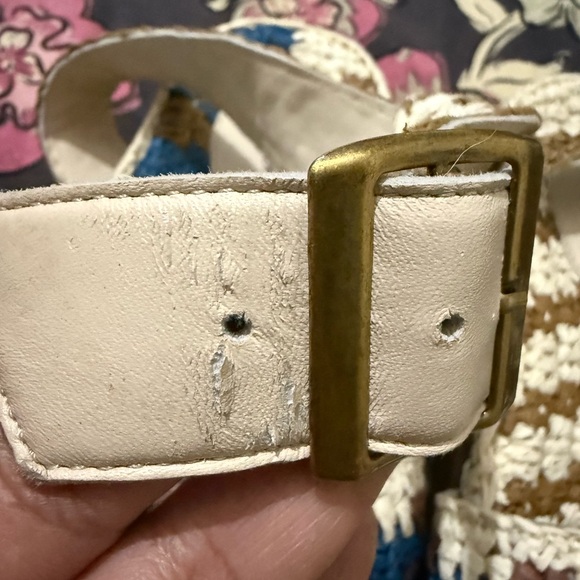 Free People Roma Raffia Sandals Size 8 - Picture 7 of 8